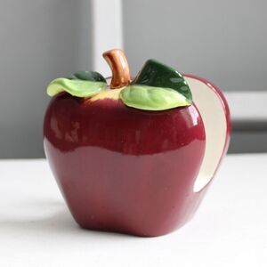 Vigor Vintage RARE Ceramic Red Half Apple Napkin Holder